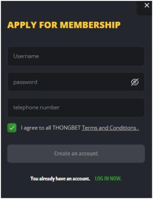 THONGBET Register